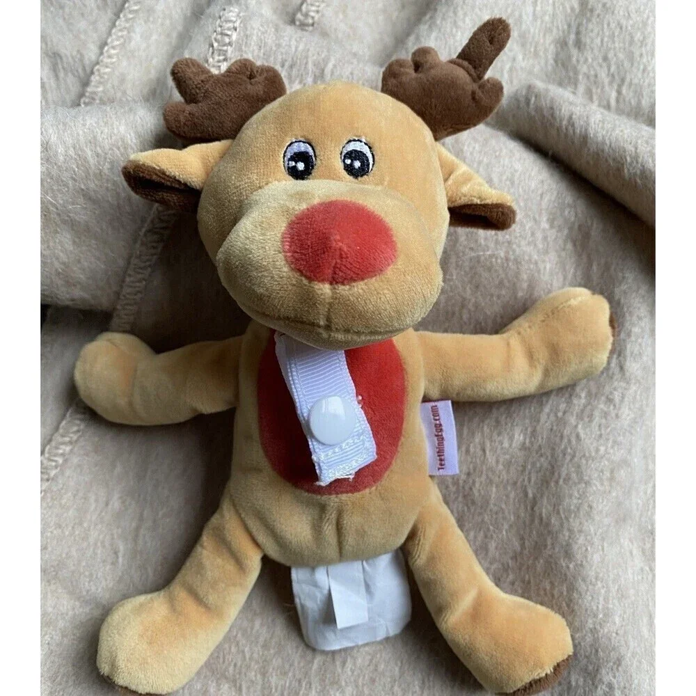 The Teething Egg Reindeer Christmas Holiday Teething Newborn